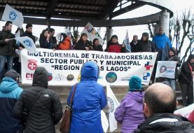 Puerto Montt: empleados públicos se movilizaron este mediodia