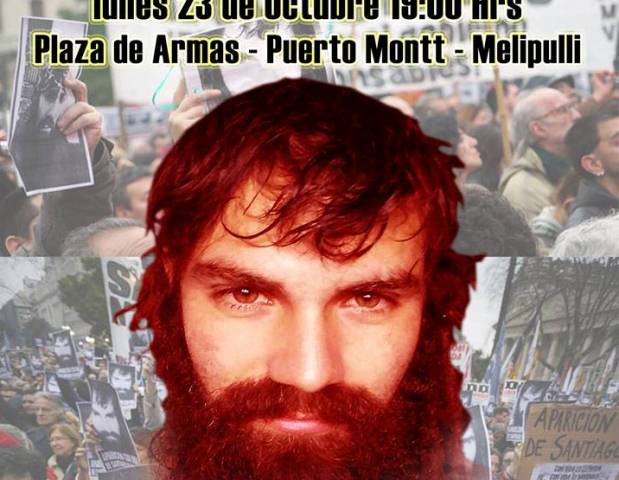 Puerto Montt: este lunes en la tarde acto en memoria de Santiago Maldonado en la plaza