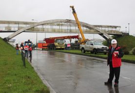 Puerto Montt: esta tarde se inicio desmantelamiento de las pasarelas ubicadas en el sector de la Rotonda